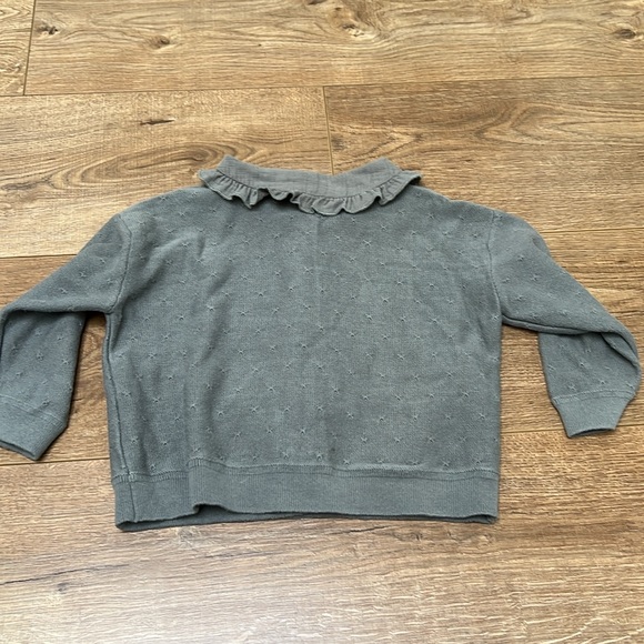 Quincy Mae Cardigan - Steel Blue 18-24 - Picture 2 of 2